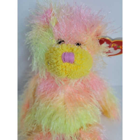 NWT 2002 TY Punkies Collection Sherbet Colored- Rainbow Bear Pink Yellow Orange - Picture 4 of 9
